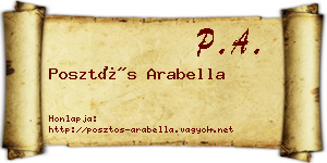 Posztós Arabella névjegykártya